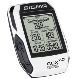 Sigma Ordinateurs de vélo Sigma 01005 Compteur de vélo GPS Mixte Adulte, Blanc