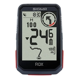 Sigma Accessoires SIGMA SPORT ROX 4.0 Noir | compteur GPS vélo sans fil & navigation avec support cintre / potence GPS inclus | Navigation GPS en extérieur avec mesure de l'altitude