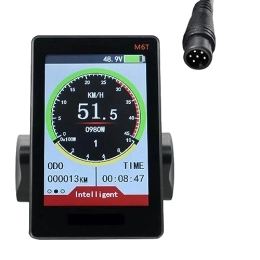 Siobhan Ordinateurs de vélo Siobhan 1 PCS M6T Compteur D'Affichage LCD pour Vélo Électrique 24V 36V 48V 60V avec USB pour E-Bike (6PIN)