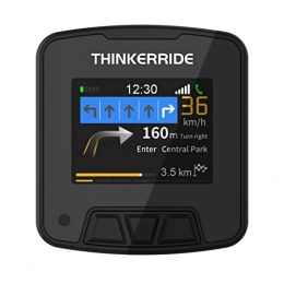 Skrskr Accessoires skrskr-Compteur kilométrique de vélo étanche avec Ordinateur de vélo sans Fil GPS avec Grand écran LCD Couleur Cartes et Navigation Compteur de Vitesse de vélo Rechargeable pour vélo E-Bike E-Scooter