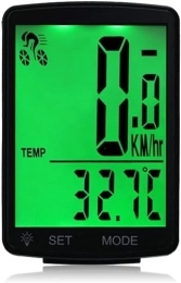 TAMSOI Accessoires TXY Multifonctionnel, écran LCD Multifonctionnel Ordinateur de vélo vélo sans Fil étanche à la Pluie Compteur de Vitesse Cyclisme 2.8 Pouces étanche (Color : Green)