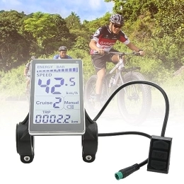 UPIKIT Ordinateurs de vélo UPIKIT Instrument D'affichage LCD pour Vélo électrique, Panneau D'affichage LCD étanche 24 V 36 V 48 V 52 V 60 V, Compteur De Vitesse De Vélo, Compteur Kilométrique
