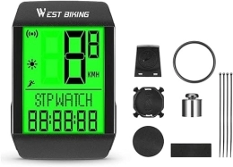WWFAN Accessoires WDX Chronomètre de vélo 5 langues Compteur de vitesse étanche Compteur de vélo multifonctionnel Mesure de la vitesse