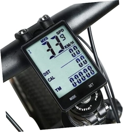 WWFAN Accessoires WDX Compteur de vitesse filaire lumineux pour vélo avec grand écran Noir Rétroéclairage Compteur de vitesse Mesure de la vitesse