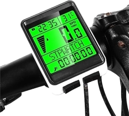 WWFAN Accessoires WDX Compteur de vélo sans fil étanche LCD rétroéclairé avec interface multifonction Compteur de vitesse Chronomètre Mesure de la vitesse