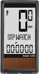 WWFAN Ordinateurs de vélo WDX - Ordinateur de vélo filaire, multifonction étanche à l'eau solaire compteur kilométrique de vélo, mémoire de réveil, rétroéclairage LCD mesure de la vitesse (couleur : blanc)