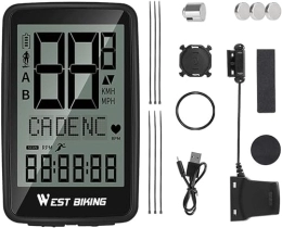 WWFAN Ordinateurs de vélo WDX - Vélo bilingue multifonctionnel quotidien étanche en étain rétroéclairé compteur de vitesse USB vélo de montagne compteur de vitesse mesure de vitesse