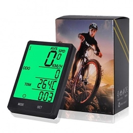 Wireless Computer Bike, Bicycle Cycling Odometer Speedometer – Multi Function with Extra Large LCD backlight display Waterproof