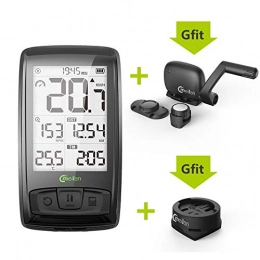 Wisdomx Ordinateur de vélo sans Fil Bluetooth,Cardiofréquencemètre, Compteur de Vitesse et Compteur kilométrique, Afficheur LCD rétro-éclairé Multi-Fonctions