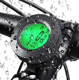 WJSW Ordinateurs de vélo WJSW Ordinateur vélo sans Fil étanche, Compteur Compteur vélo chronomètre Vélo 3 Couleurs rétro-éclairage LED pour Suivre la Vitesse et la Distance Conduite