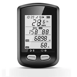WJY Ordinateurs de vélo WJY GPS Ordinateur de Vélo sans Fil, Compatible avec Ant+ Capteur de Fréquence Cardiaque avec Chronomètre Numérique, IPX6 Étanche Vélo Compteur de Vitesse Odomètre pour Vélo De Route VTT