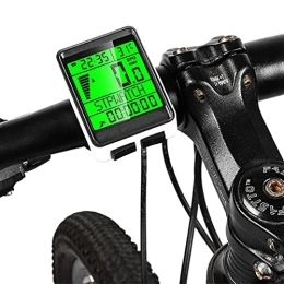 WJY Ordinateurs de vélo WJY Ordinateur de Vélo sans Fil, Compteurs de Vélo étanche à LED sans Fil 5 Langue Cyclisme Vélo Odomètre Chronomètre Compteur de Vitesse Ordinateur de Vélo 2.1 Pouces