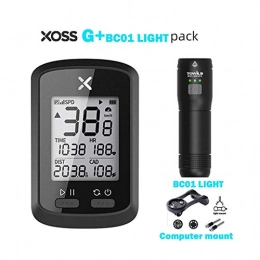 WSGYX Ordinateurs de vélo WSGYX Ordinateur de vélo G + GPS sans Fil Compteur de Vitesse Route étanche Vélo VTT Vélo Bluetooth Ant + avec Cadence Ordinateurs Cyclisme (Color : G Plus with BC01 KIT)