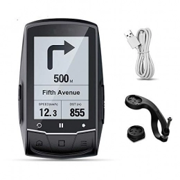 Wxxdlooa Accessoires Wxxdlooa Compteur kilométrique vélo GPS vélo Ordinateur de Navigation GPS Ble4.0 Connect avec Compteur de Vitesse Cadence / h Moniteur / wattmètre (ne Pas inclure)