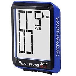 XIEXJ Accessoires XIEXJ Ordinateur De Vélo sans Fil Chronomètre Vélo Étanche avec Compteur De Vitesse Rétro-Éclairage Cycline, Bleu