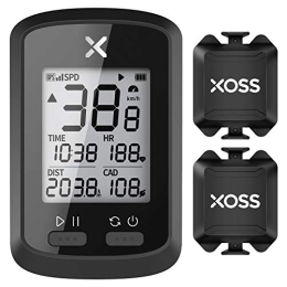 XOSS Ordinateurs de vélo XOSS G+ Compteur de Vitesse GPS sans Fil étanche pour vélo de Route VTT Bluetooth Ant+ avec Compteur de Cadence, Combo2