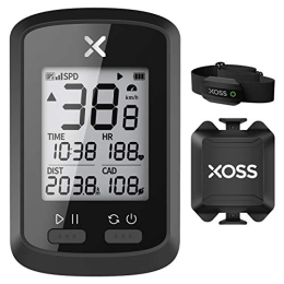 XOSS Accessoires XOSS G+ GPS Compteur Vélo sans Fil, Connexion de Bluetooth et Ant+, IPX7 Étanche, Synchronisation des Données de Plusieurs APP