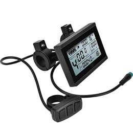 XQAQX Compteur d'affichage LCD de vélo, Compteur d'affichage de vélo, Compteur d'affichage LCD électrique en Plastique KT-LCD3 avec connecteur étanche pour la Modification de vélo