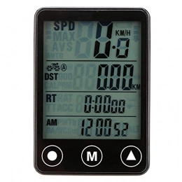 YIQIFEI Accessoires YIQIFEI Ordinateur de vélo Fonctions Ordinateur de vélo sans Fil Bouton Tactile Rétroéclairage LCD Compteur de Vitesse étanche Bicyc (Chronomètre)