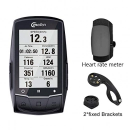 ZHANGJI Ordinateurs de vélo ZHANGJI Compteur de Vitesse de Bicyclette-Vlo GPS Ordinateur vlo Vlo GPS Navigation Compteur de Vitesse Bluetooth Connectez-Vous avec Le Moniteur Cadence / HR (Non Inclus)