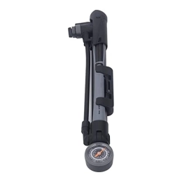 Uxsiya Accessoires Gonfleur de pompe de pneu de vélo, mini pompe à vélo portable haute pression facile à lire avec manomètre pour gonfler les vélos