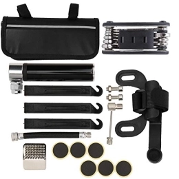 Kadimendium Accessoires Kadimendium Kit de réparation de gonfleur de Pompe à vélo Portable Durable pour Les Sports Scolaires pour la randonnée(Black)