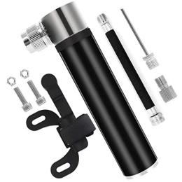 R2Depot Accessoires Mini pompe à vélo portable à cadre haute pression 120 psi avec aiguilles de pompe à bille, support de montage, compatible avec valves Presta et Schrader