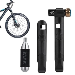 Rainao Accessoires Mini pompe à vélo à main | Pompe à vélo gonfleur CO2, Gonflage sûr et rapide, kit de réparation de pneu de vélo, accessoires de vélo pour pompe à pneu de vélo pour route, VTT Rainao