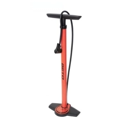 Pompe de sol COLORED en acier avec manomètre, hauteur 660 mm, 11 bar, couleur rouge vélo VTT