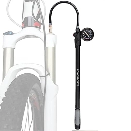 LIETEX Pompes à vélo Pompe à chocs pour vélo, pompe à air avant haute pression 300 psi, pompe à fourche avant, poignée confortable, pompe à pression universelle pour vélo de montagne