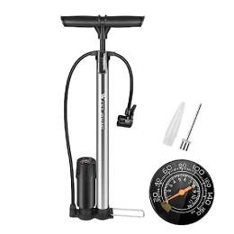 Pompe à pied portable pour vélo - Pompe à pied haute pression - Gonfleur de vélo - Petite pompe à pneu manuelle - Accessoires d'équitation - Accessoires de vélo