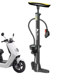 Samuliy Accessoires Pompe à vélo avec manomètre – Pompe à pneu de vélo haute pression | Gonfleur manuel universel pour ballon de football, pneus, gonflables Samuliy