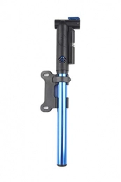 Pompe à vélo avec manomètre Portable Air Vtt Route Mini compresseur gonfleur à vélo Buse Adaptateur de roue Presse Accessoires pneus (Color : Blue)