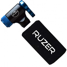 RUZER Accessoires RUZER© Gonfleur CO2 C02 rapide et facile avec valve Presta et Schrader compatible avec les valves de vélo de route et VTT et manchon isolé pour cartouches de 12 g, 16 g, 20 g et 25 g