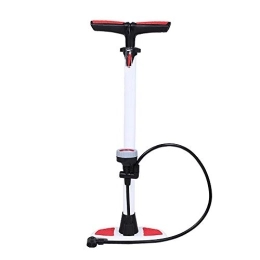 WanuigH Pompes à vélo Vélo Pompe à Pied Verticale Pompe à vélo avec baromètre est léger et Pratique Facile pompage (Couleur : White, Size : 640mm)