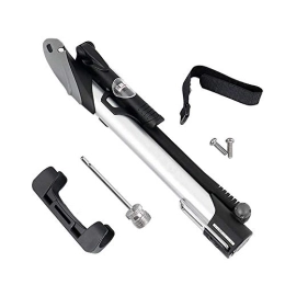 WYJW Pompes à vélo WYJW Portable Bike Floor Pump Floor Crawler Tire Inflator Outdoor Riding Equipment Bicycle Air Pump Bicycle Aluminum Alloy Lightweight Universal Bicycle Pump (Color : Silver, Size : 275mm)