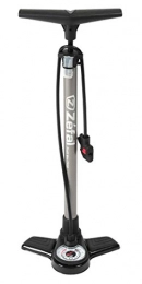 Zfal Accessoires ZEFAL Profil Max FP20, Pompe A Pied Vélo avec Large Manomètre-Compatibles Valves Presta / Schrader / Dunlop-9 Bar Cyclisme, Argent, Universel