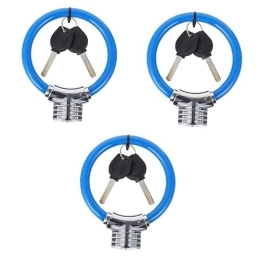 Toddmomy Accessoires 3 Pièces serrure à anneau serrure en alliage câble antivol en acier cadenas serrure antivol vélo de montagne Cable d'acier PVC