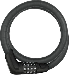 ABUS Accessoires Abus 6615C SCMU Câble vélo à Combinaison + Support d'antivol Unisex, Noir, 120 cm