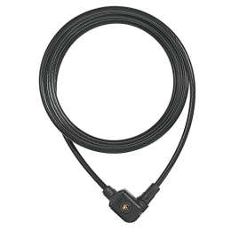 ABUS Verrous de vélo ABUS 875 043093-Cable Espiral Con Llave de serreta 350 cm 875 / 350 Unisex, Noir, 35 cm