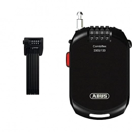ABUS Accessoires ABUS - Bordo Combo - Antivol Pliable - Mixte - Noir - 90 cm & 2503 / 120, Combiflex 2503, Câble-antivol vélo Noir 120 cm