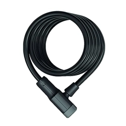 ABUS Accessoires ABUS Primo 5510K / 180 Antivol à câble en spirale – Avec support SR – Antivol de vélo en câble en spirale épais de 10 mm – Niveau de sécurité ABUS 3 – 180 cm – Noir