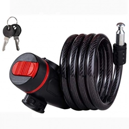 Aini Accessoires Aini Vélo Cable Lock, câble vélo Portable Serrure avec clés Cable Lock Enroulé Serrures de chaîne de vélo avec Support de Montage (Size : 100cm)