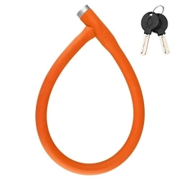 KANKOO Accessoires antivol Cable antivol Casque de vélo Serrure Vélo câble de Verrouillage Casques serrures pour vélo Combinaison Cadenas de vélo Orange, Freesize