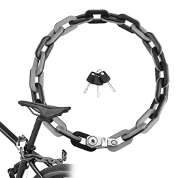 Rurbeder Accessoires Antivol de chaîne de vélo | Antivol épais pour vélo avec clés - Antivol à chaîne de 1 mètre pour VTT, vélos de route, scooters, motos, fournitures de cyclisme Rurbeder
