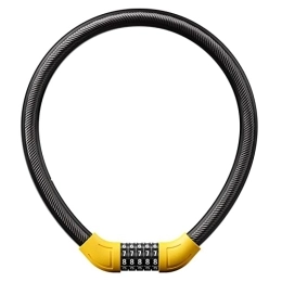 DXSE Accessoires Antivol de câble de vélo avec combinaison à 4 chiffres 2 clés lumière LED antivol sécurisé antivol de Scooter électrique avec support (Color : 305-70cm)