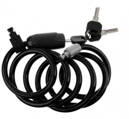 BBZZ Accessoires Antivol de sécurité pour vélo, peut rouler avec câble en spirale de 10 mm d'épaisseur, 3 clés et serrure, 150 cm de long (couleur : bleu)
