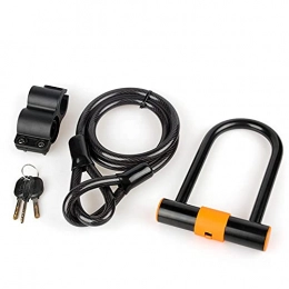 BBZZ Accessoires Antivol de vélo avec câble antivol robuste pour vélo de route, VTT, noir