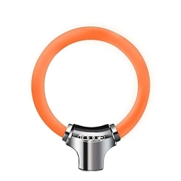 KINHA Accessoires Antivol de vélo, cadenas de vélo portable robuste de 12 mm antivol de vélo mini câble antivol avec deux clés antivol, Orange