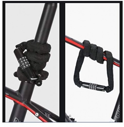 Gangkun Accessoires Antivol de vélo de montagne, antivol de chaîne-Noir